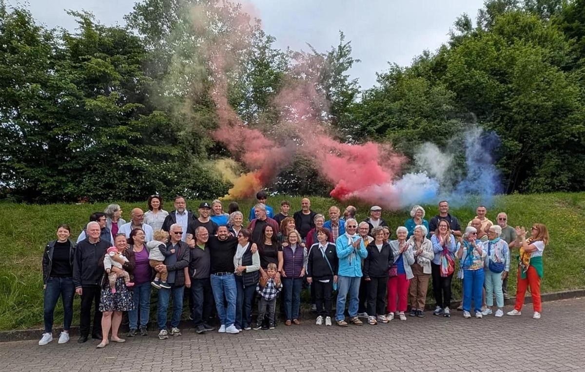 Besuch der Krombacher Partner&shy;gemeinde an Christi Himmel&shy;fahrt