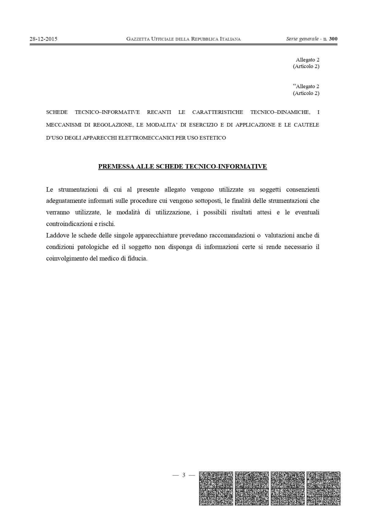 DECRETO MINISTERIALE 206 DEL 2015 allegato alla legge 1 del 4 GENNAIO 1990