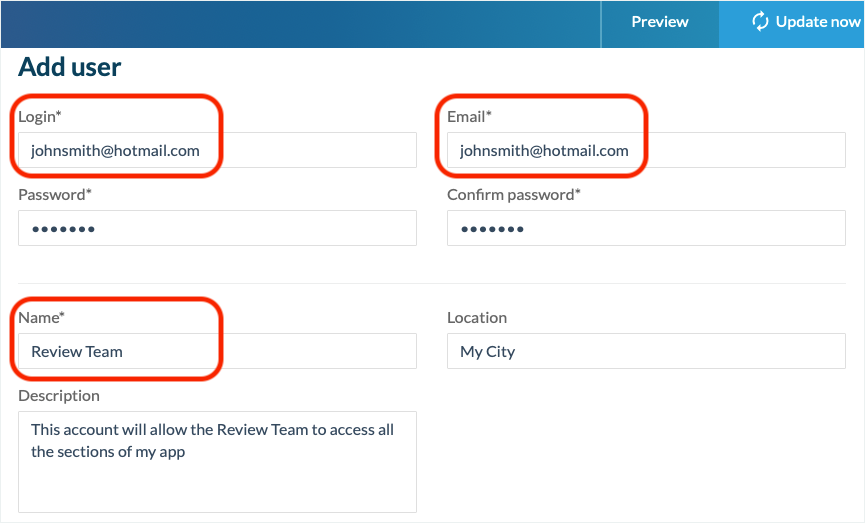 Create a Test User Account (Required to publish on the Stores)
