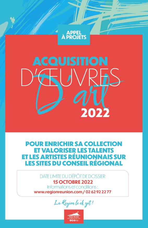 Appel à candidature 2022 - Acquisition d'œuvres d'art - Région Réunion