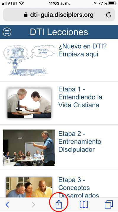 Agregar App a Inicio (dispositivos Apple) Agregar App a Inicio (dispositivos Apple)