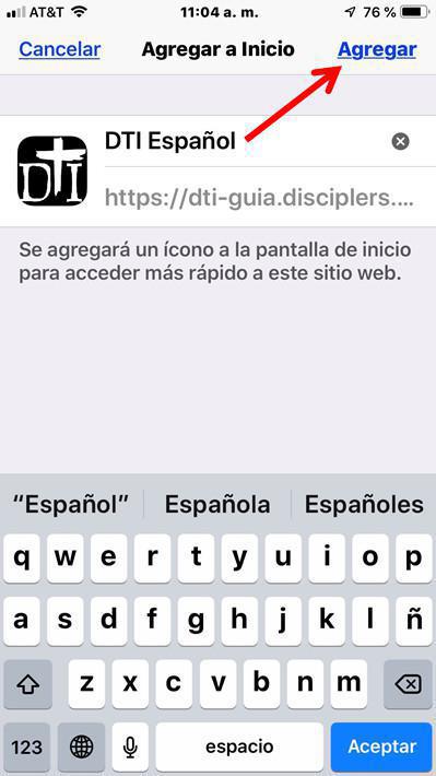 Agregar App a Inicio (dispositivos Apple) Agregar App a Inicio (dispositivos Apple)