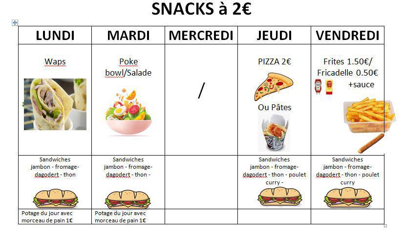 Menu du mois