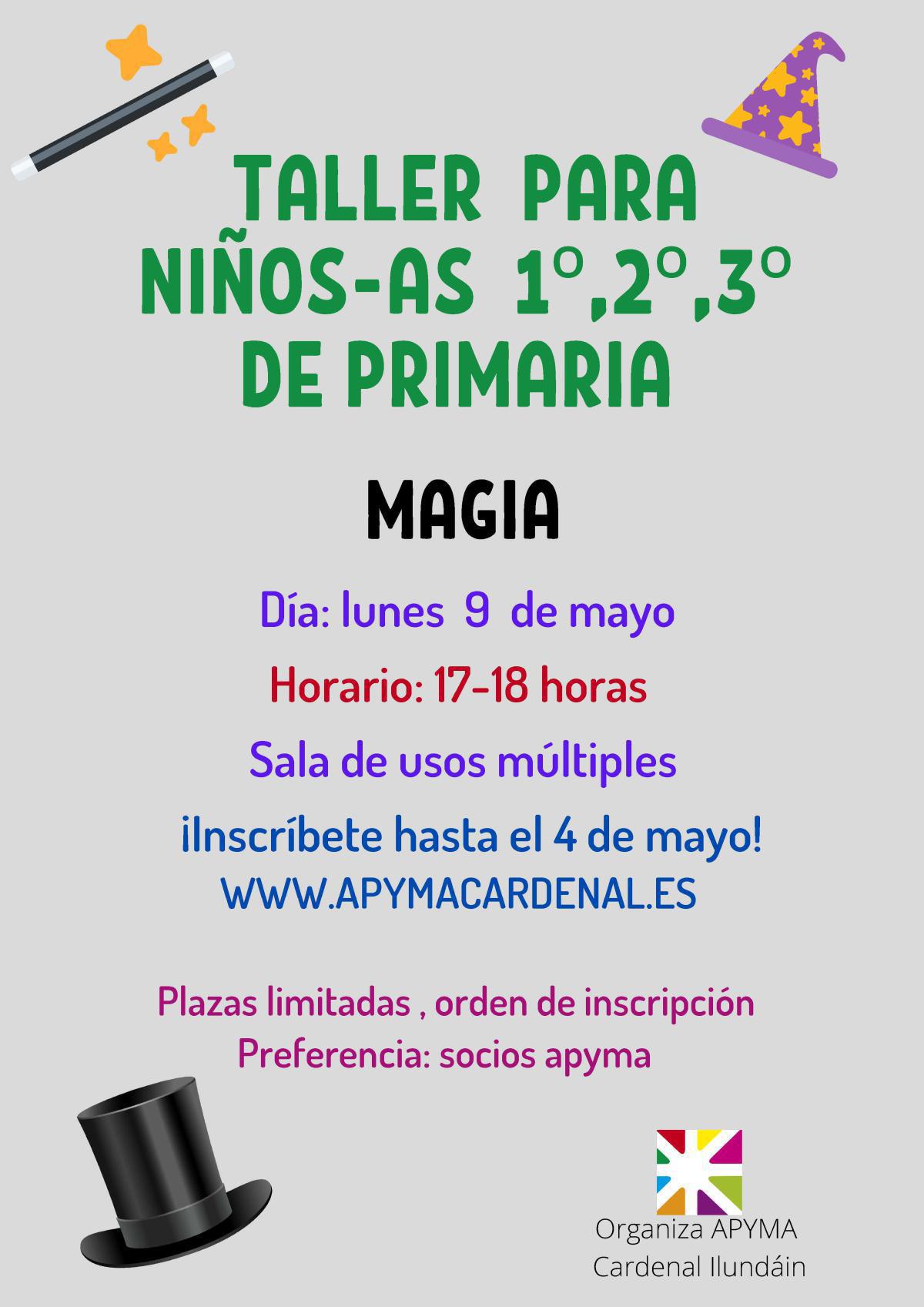 Taller de magia para el alumnado de 1º, 2º y 3º de Primaria
