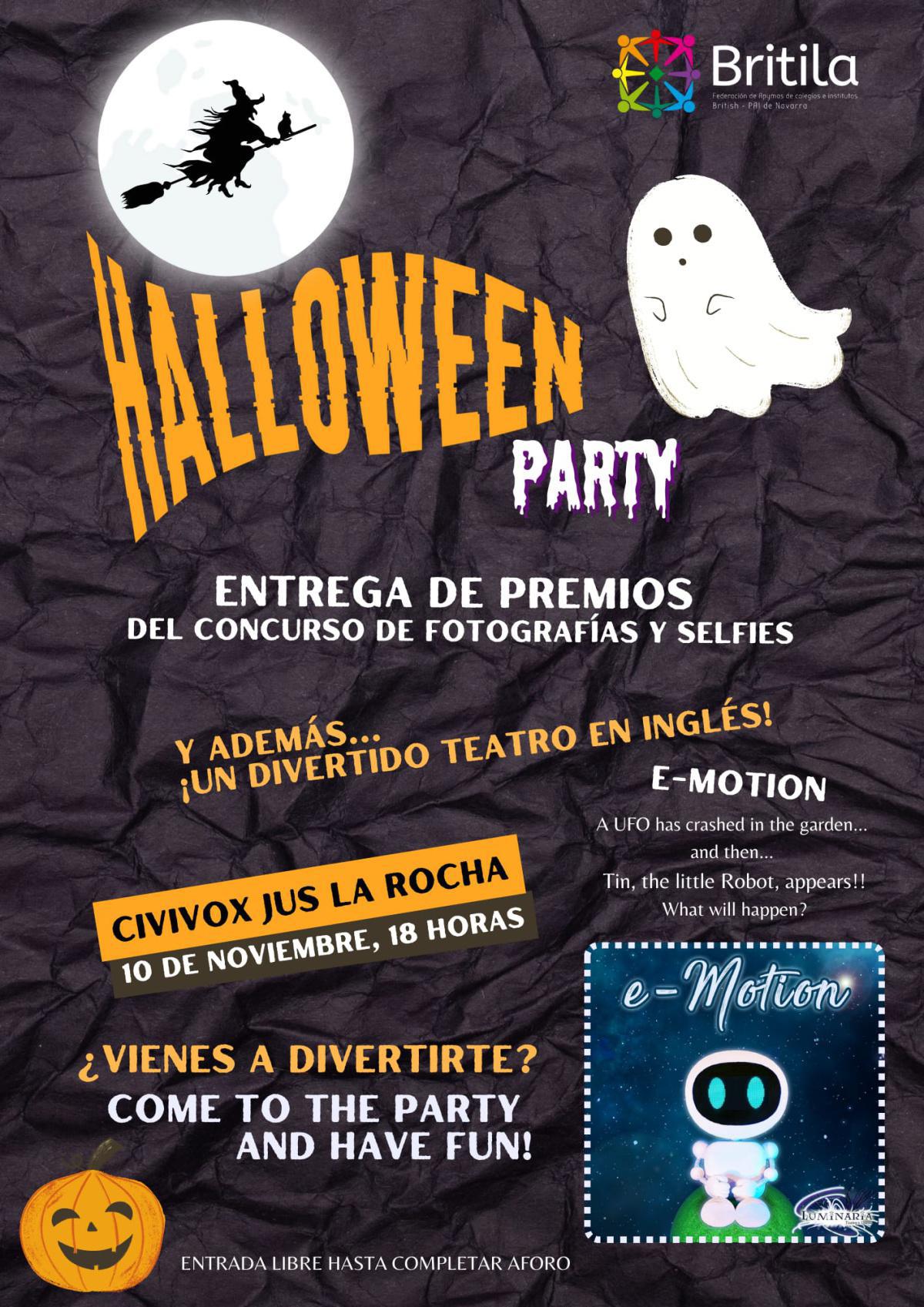 Halloween Party el 10 noviembre en Civivox Jus la Rocha