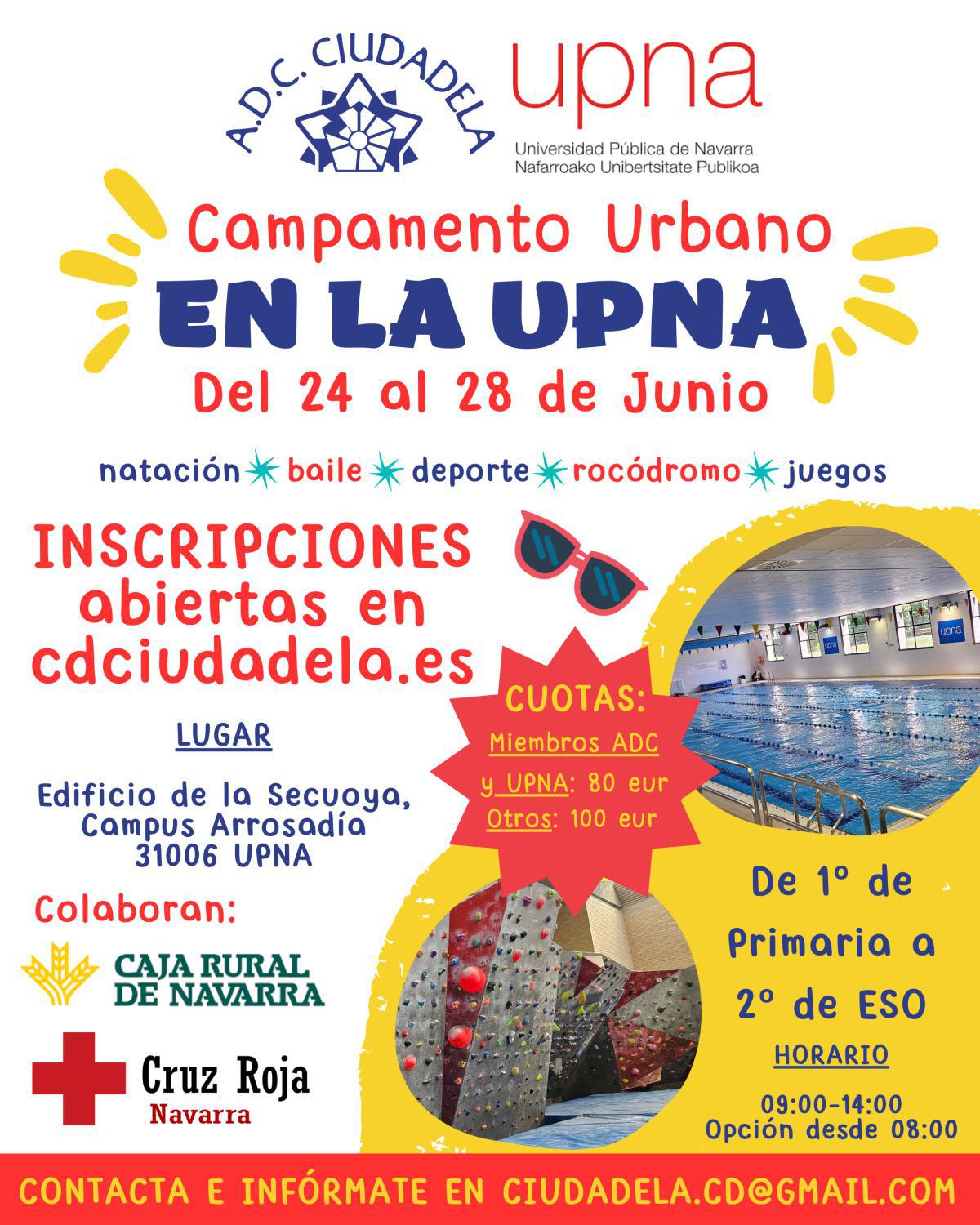 Campamento Urbano de ADC Ciudadela en la UPNA junio 2024