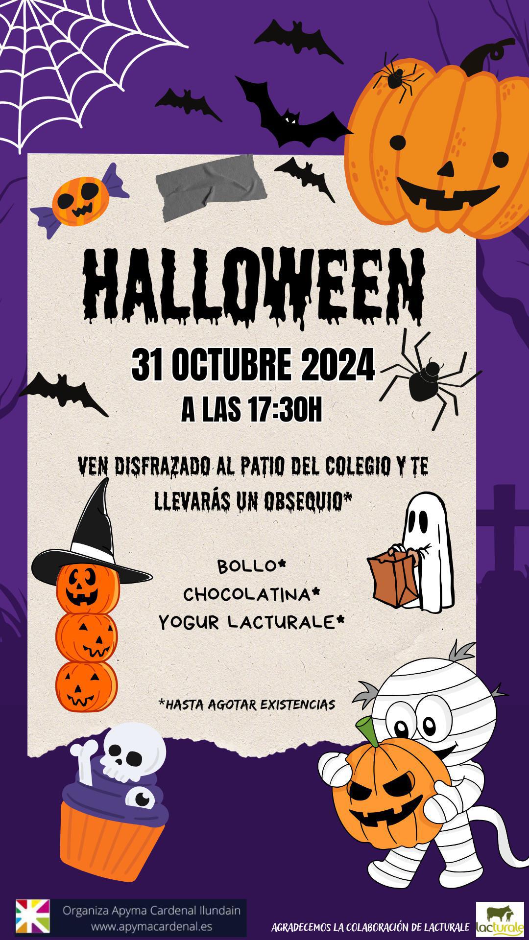 Celebra Halloween en el patio del colegio