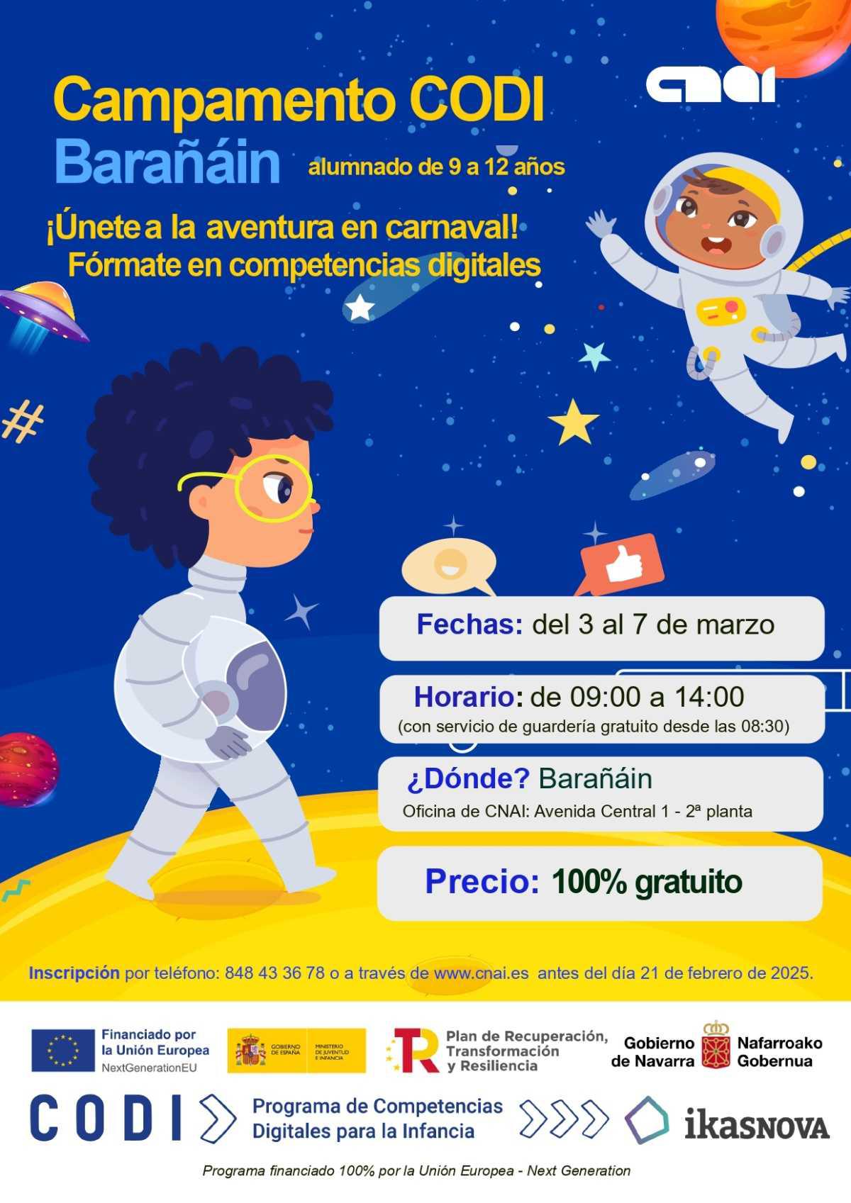 Campamento CODI gratuito edición Carnavales