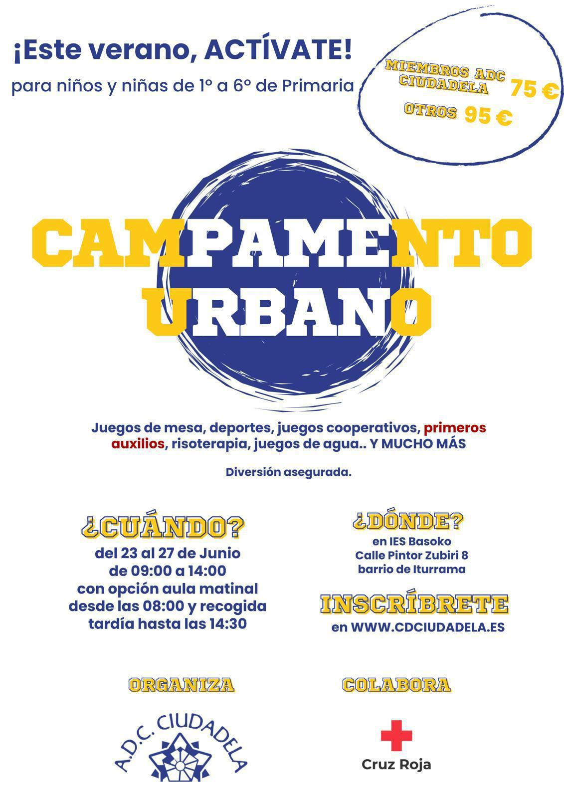 Campamento Urbano de ADC Ciudadela del 23 al 27 de junio 2025 