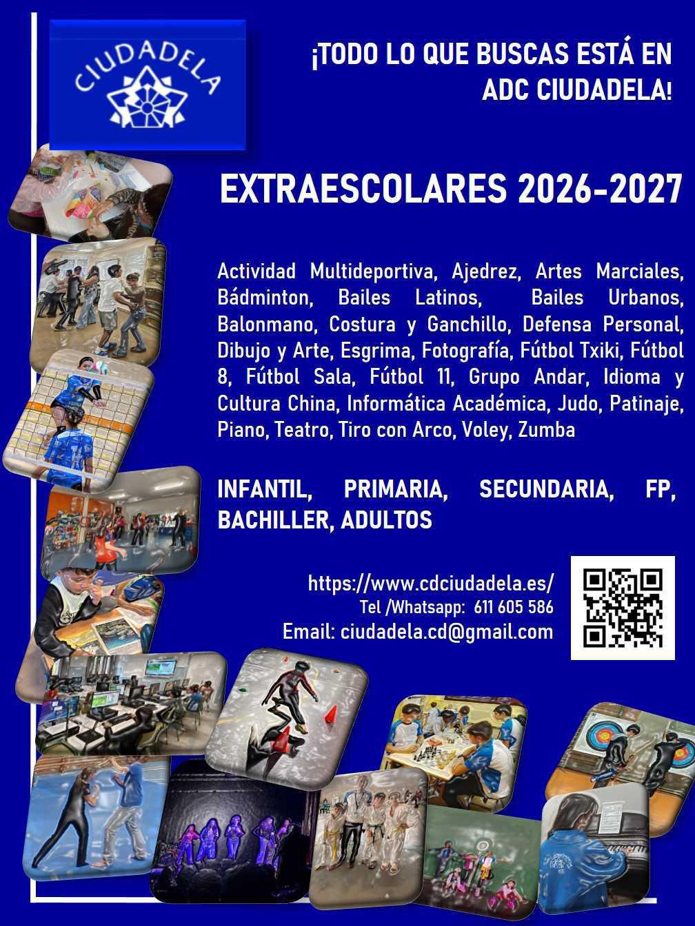 INSCRIPCIONES EXTRAESCOLARES 2026-2027 ADC CIUDADELA