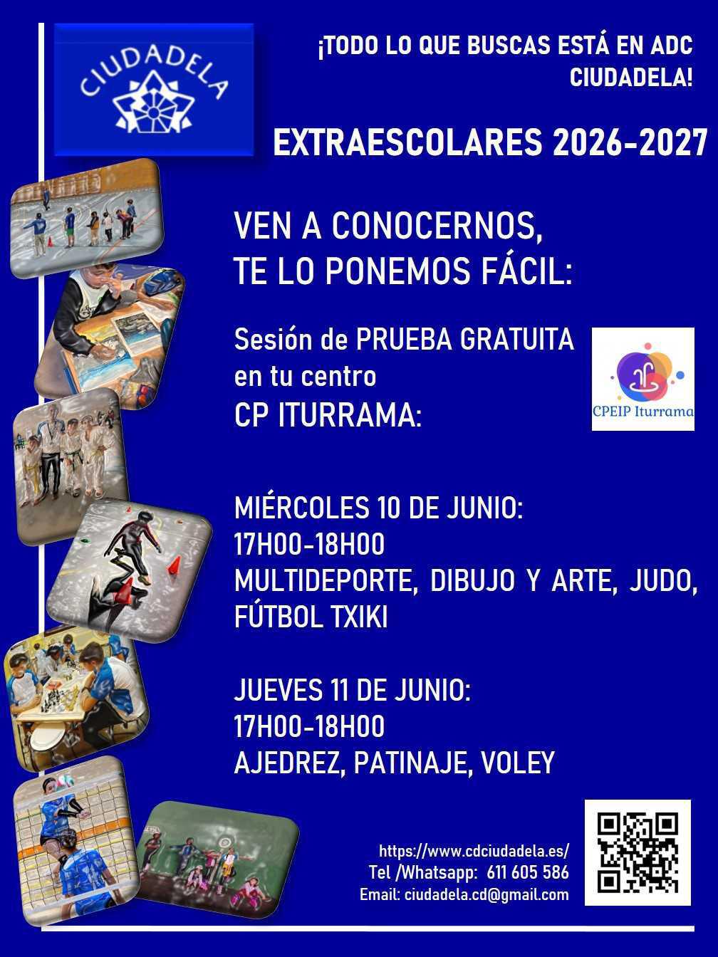 ¡Gratis! Prueba un día una extraescolar de ADC Ciudadela