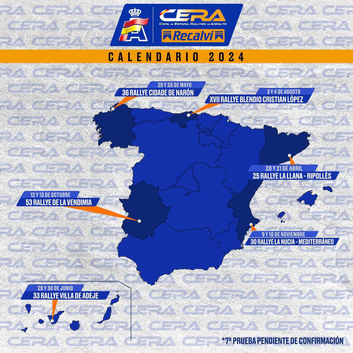 Dos rallyes nuevos en la CERA - Recalvi 2024: La Llana-Ripollès y La Nucía Dos rallyes nuevos en la CERA - Recalvi 2024: La Llana-Ripollès y La Nucía