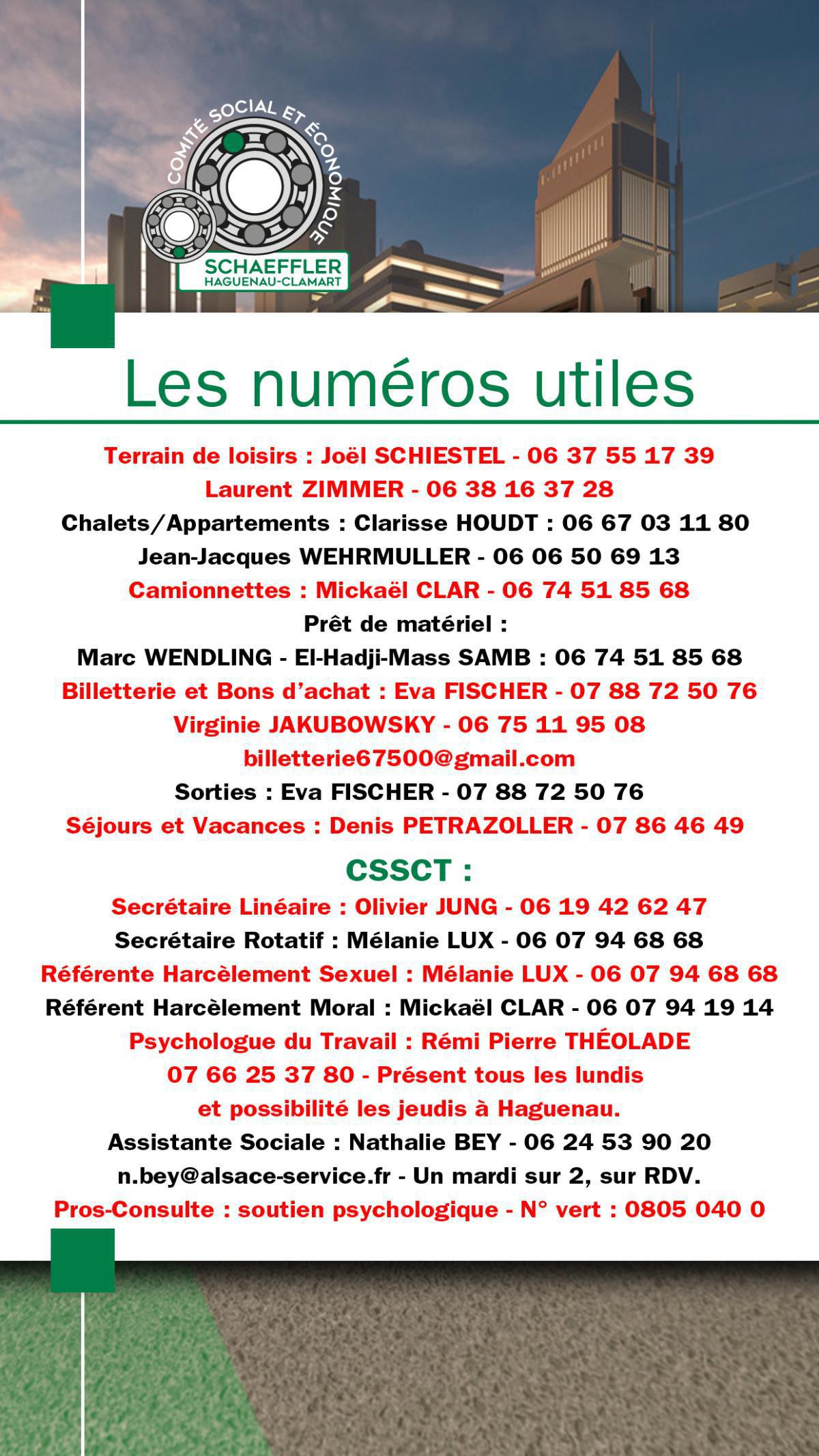 LES NUMEROS UTILES 2