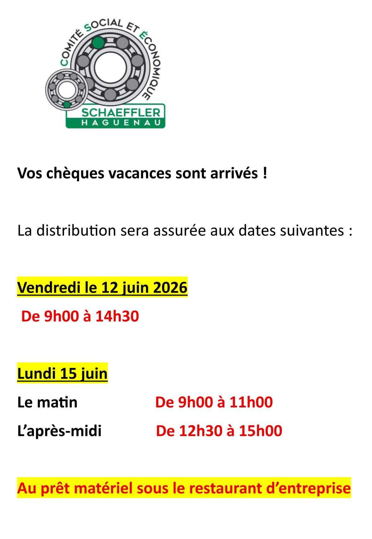 LES CHÉQUES-VACANCES 2026