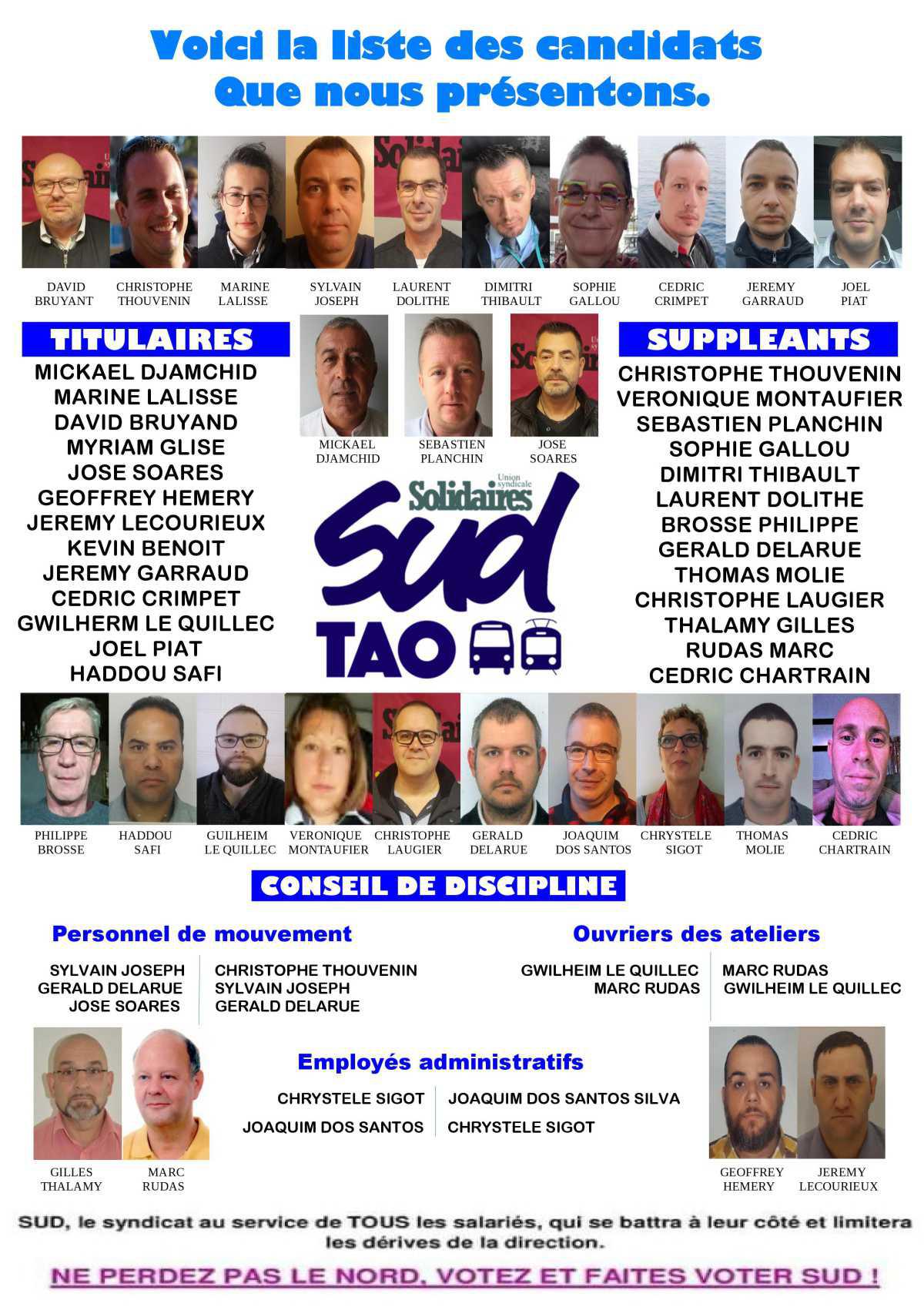 SECTION SYNDICALE SUD TAO ELECTIONS CSE 2019