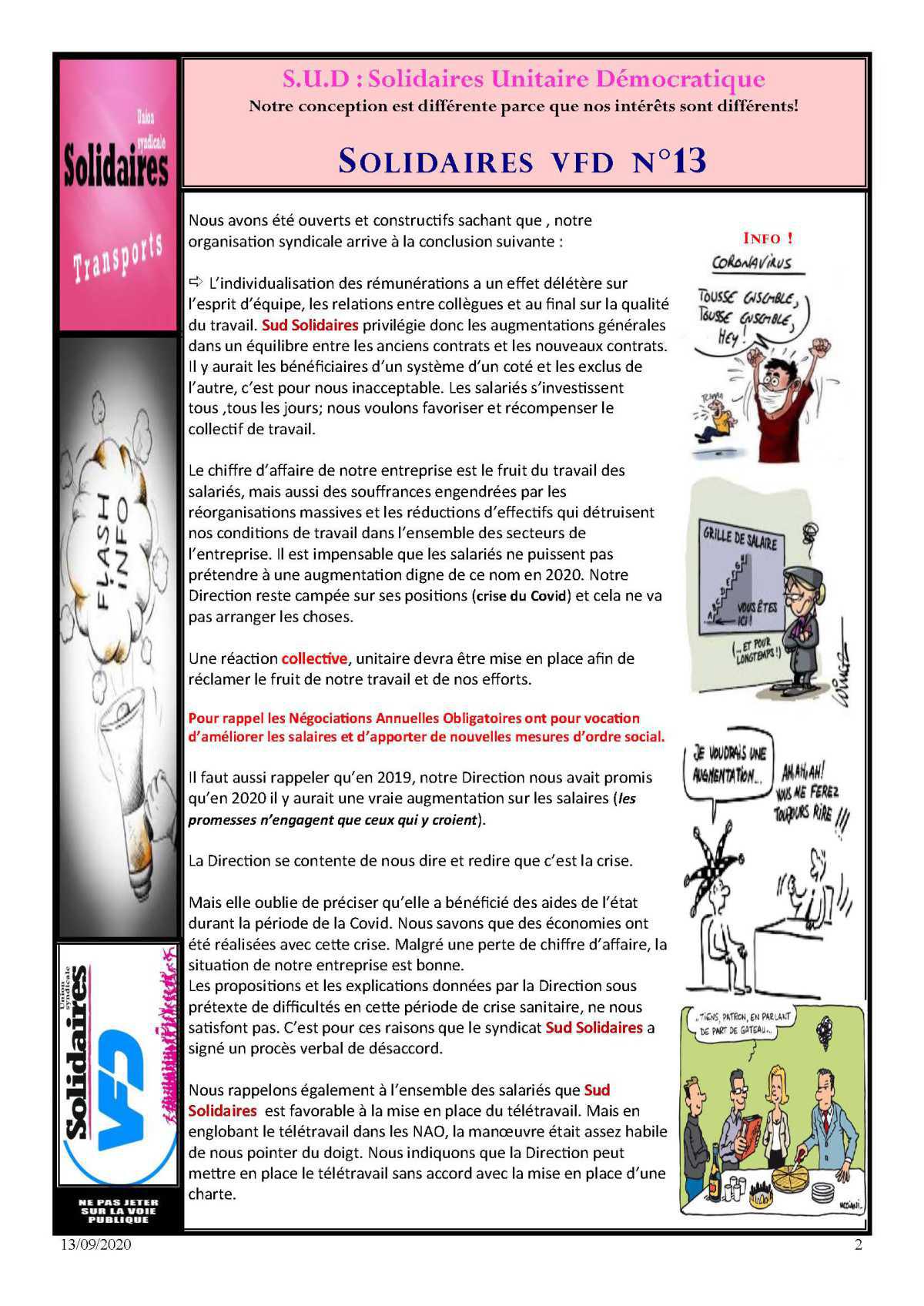 Bulletin Info SUD VFD n°13