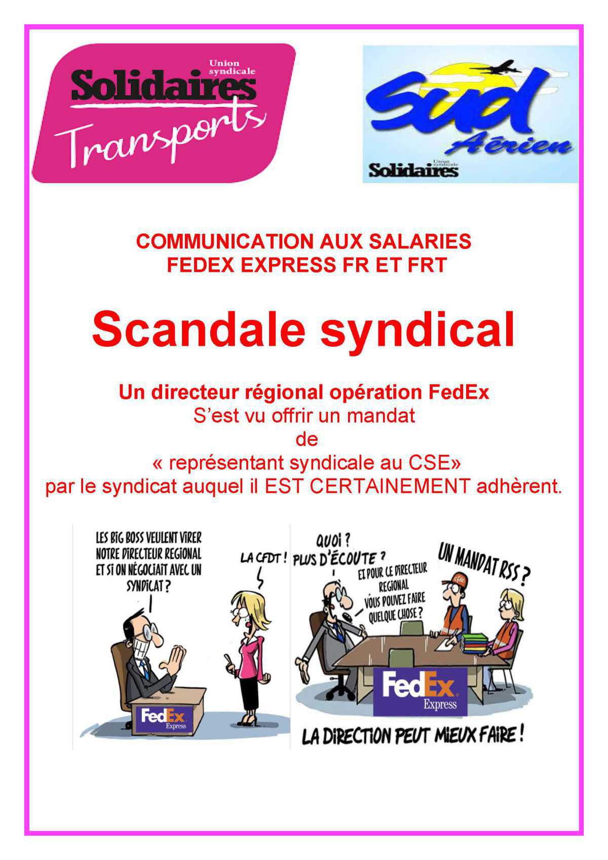 Tract FEDEX Scandale syndical