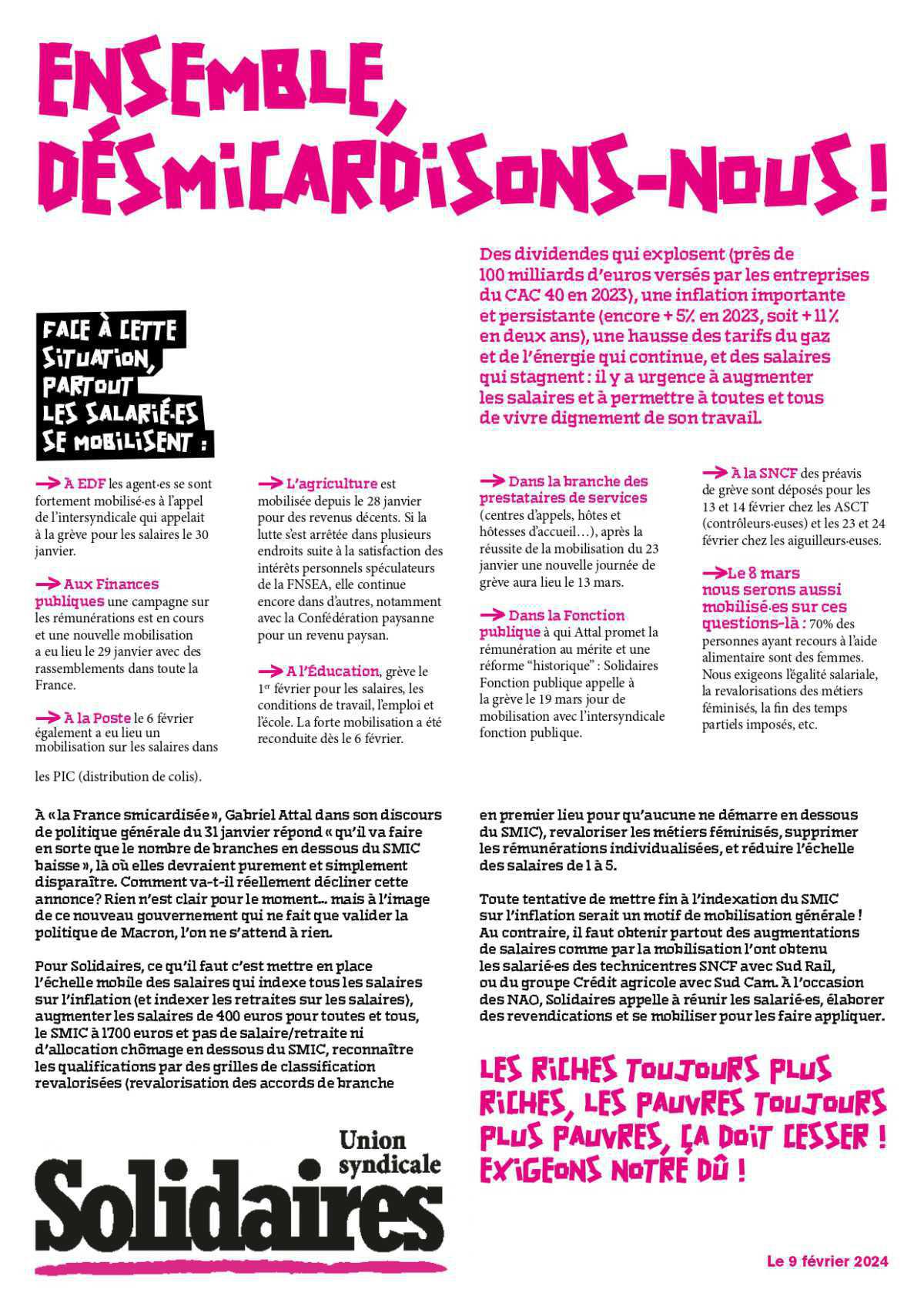 Solidaires : Ensemble, désmicardisons-nous ! Solidaires : Ensemble, désmicardisons-nous !