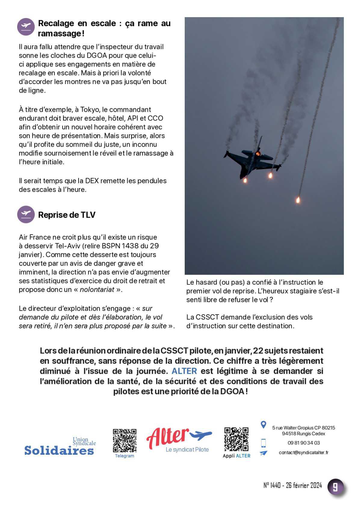 ALTER // Bulletin Syndical du Personnel Naviguant # 1440