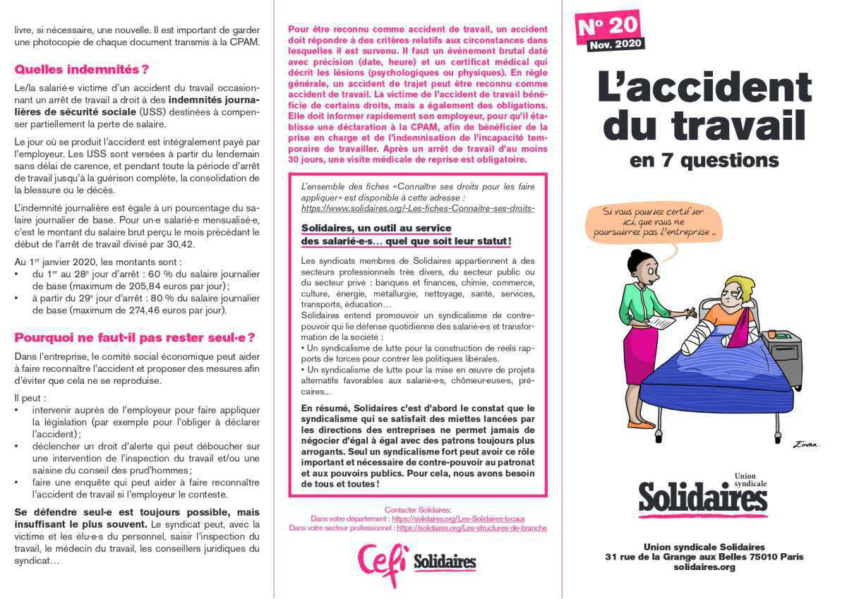 Connaître ses droits // L'accident du travail en 7 questions Connaître ses droits // L'accident du travail en 7 questions