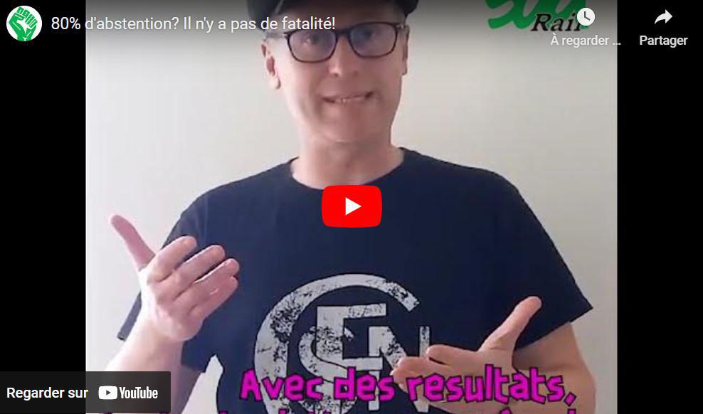 Vidéo Elections CA SNCF // 80% d'abstention, il n'y a pas de fatalité !