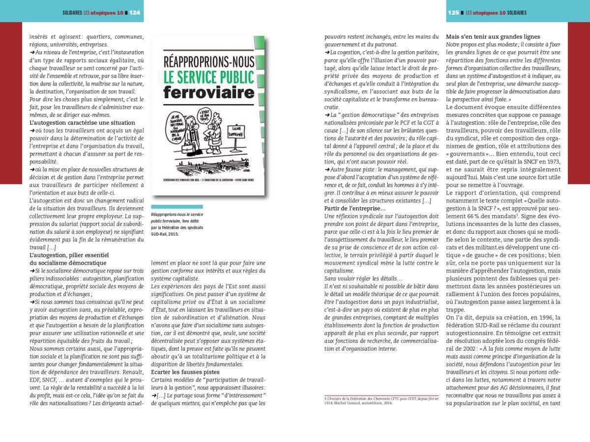 Les Utopiques # 10 // Sur la voie (ferrée) de l'Autogestion (F. Dianoux et C. Mahieux) Les Utopiques # 10 // Sur la voie (ferrée) de l'Autogestion (F. Dianoux et C. Mahieux)