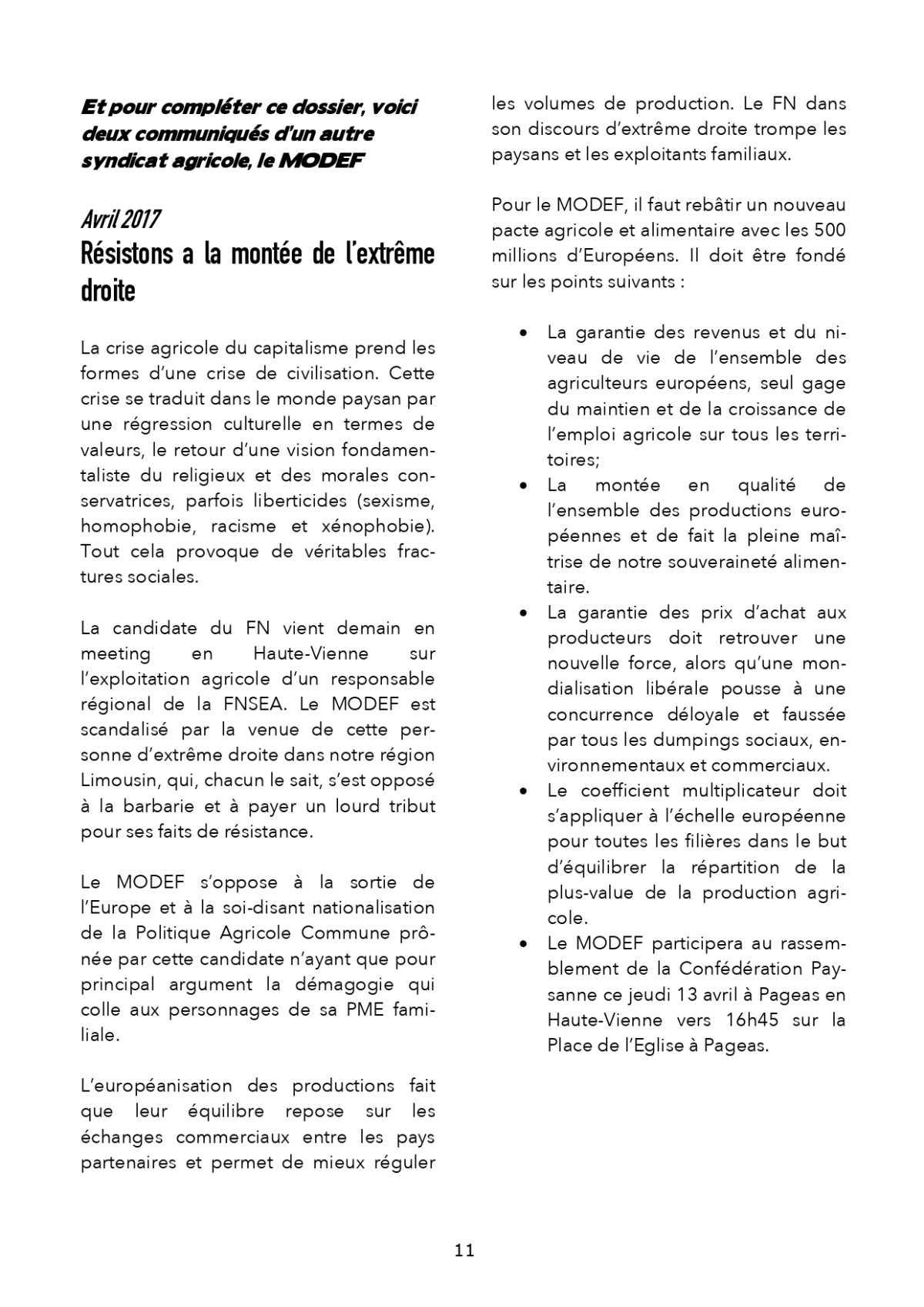 VISA Vigilance et Initiatives Syndicales Antifascistes Dossier # 13, avril 2024