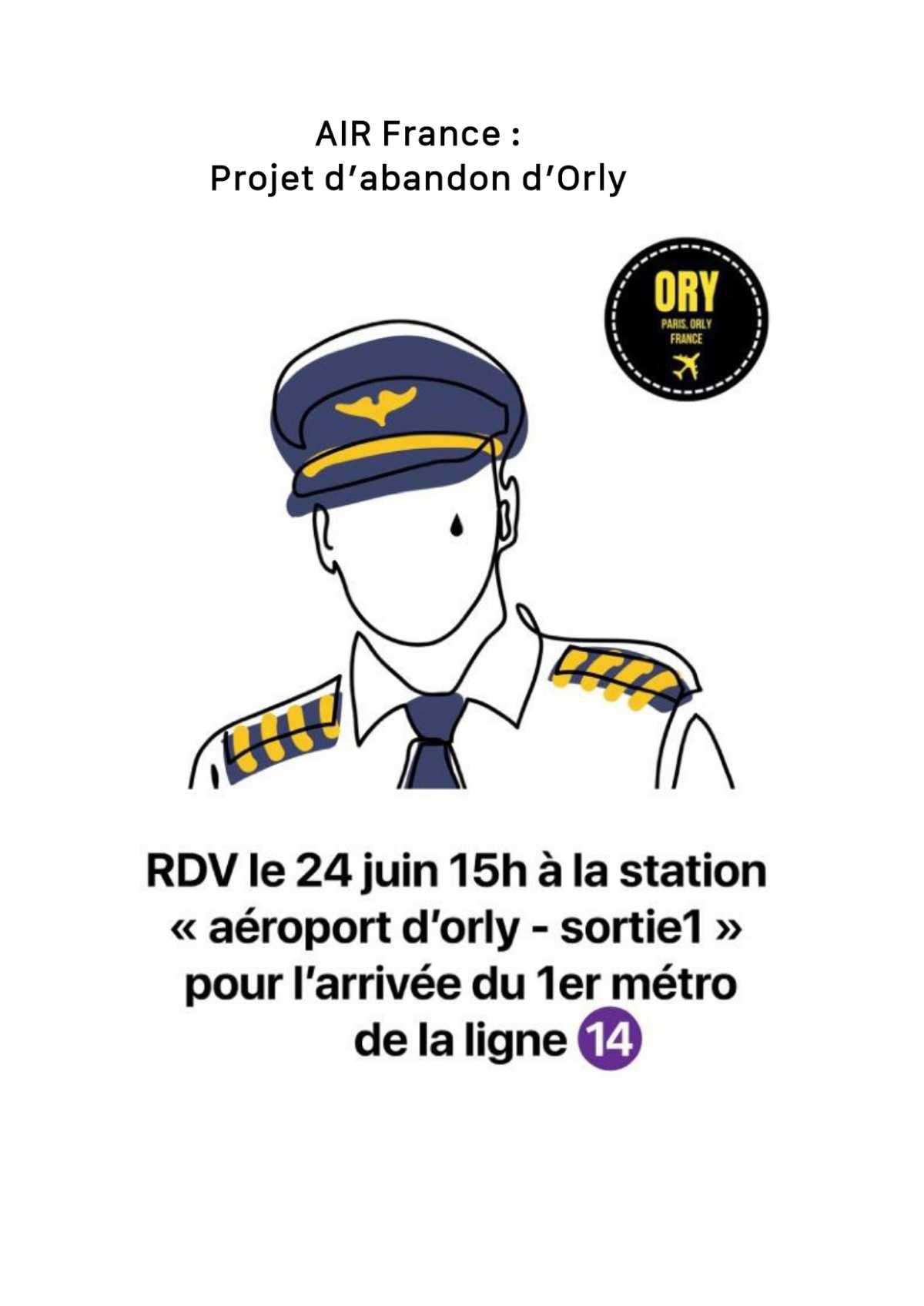 ALTER // Projet d'abandon d'Orly, rassemblement le 24 juin à 15h00