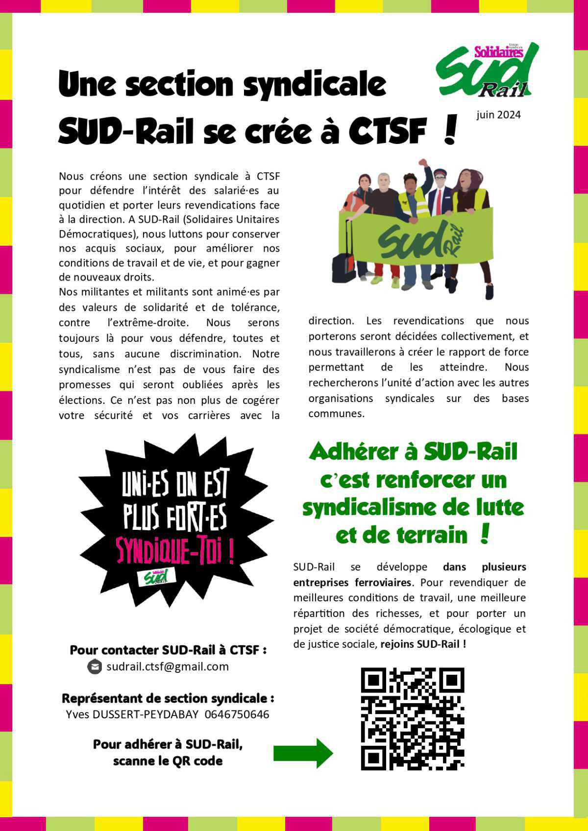 SUD-Rail // Une nouvelle section syndicale se crée à CTSF !