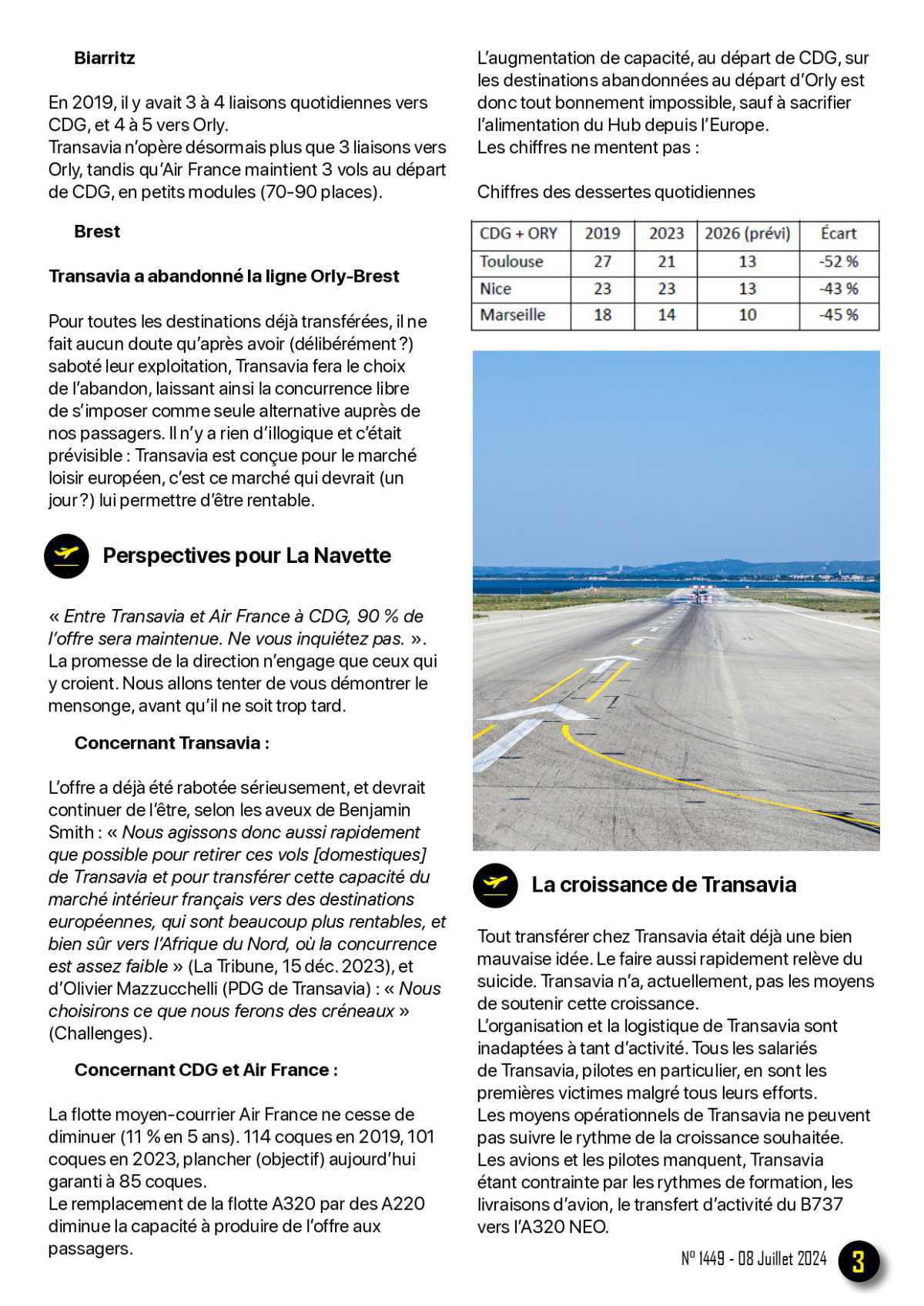 ALTER // Bulletin Syndical du Personnel Naviguant # 1449 du 8 juillet 2024