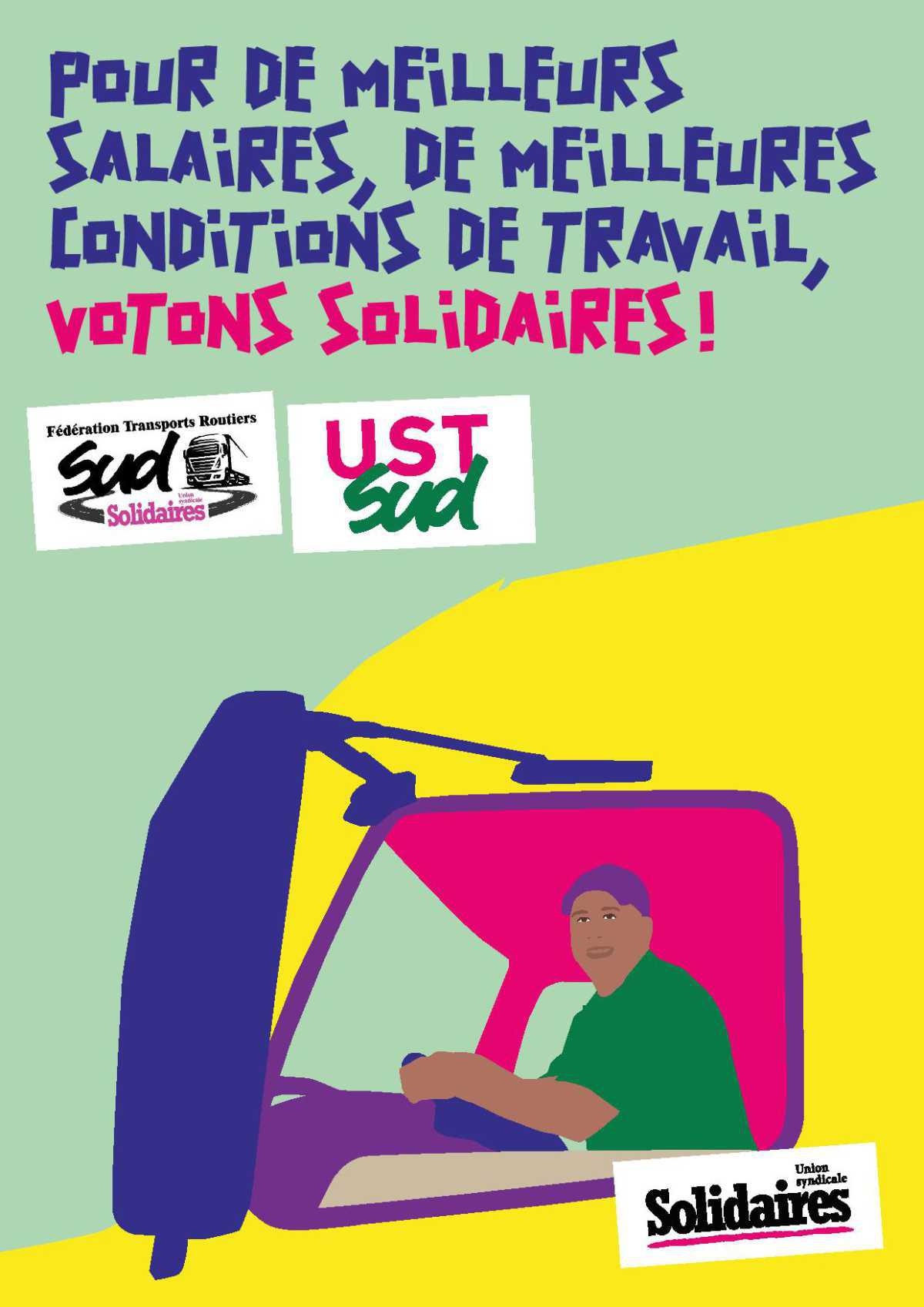 Elections TPE dans les transports : Votez SUD Solidaires ! 