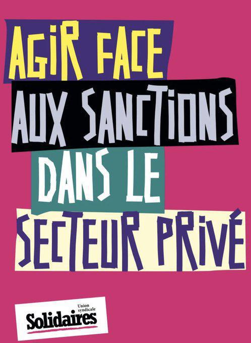 Brochure Solidaires // Agir face aux sanctions dans le secteur privé Brochure Solidaires // Agir face aux sanctions dans le secteur privé