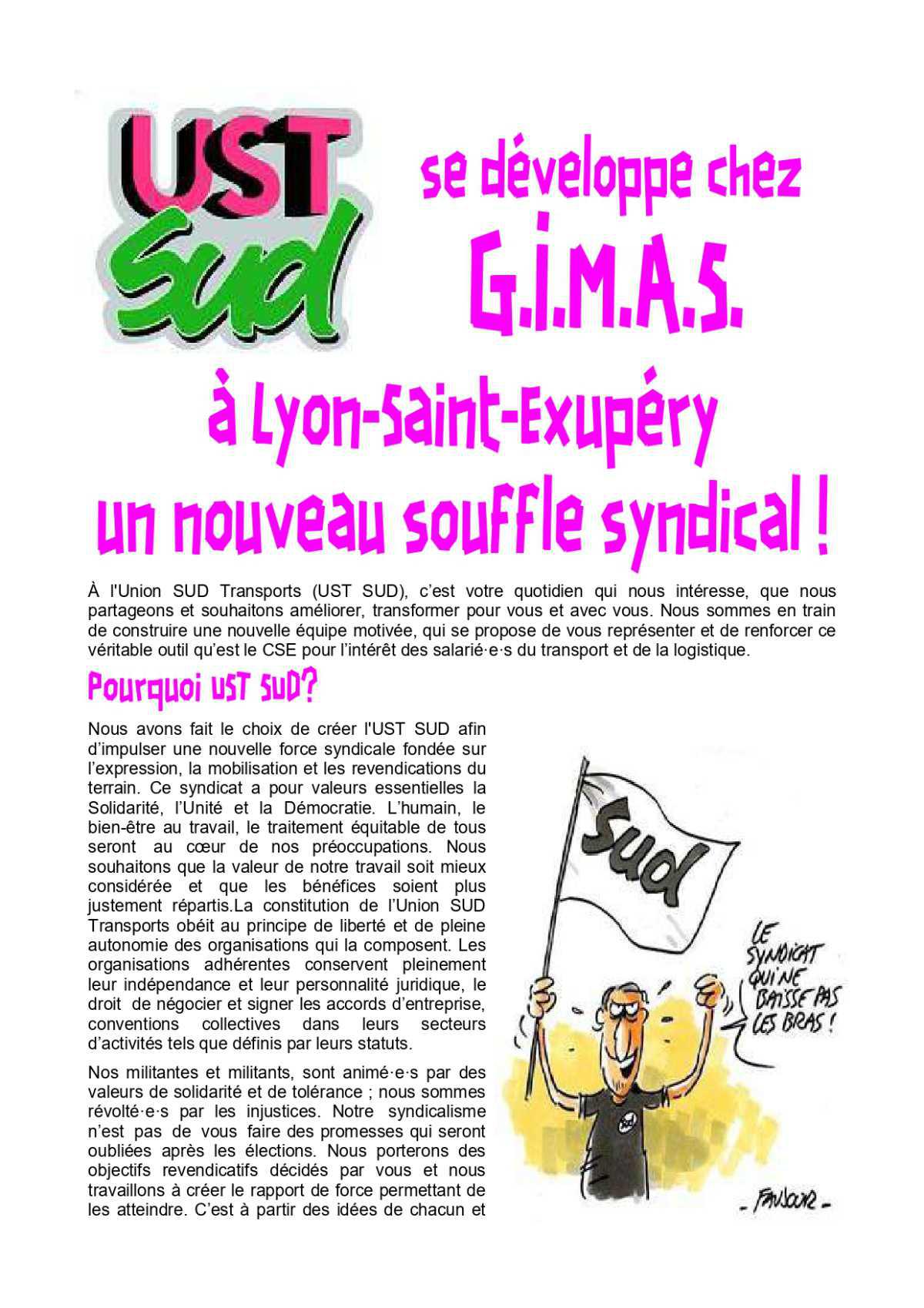 UST SUD se développe à G.I.M.A.S. à Lyon-Saint-Exupéry !