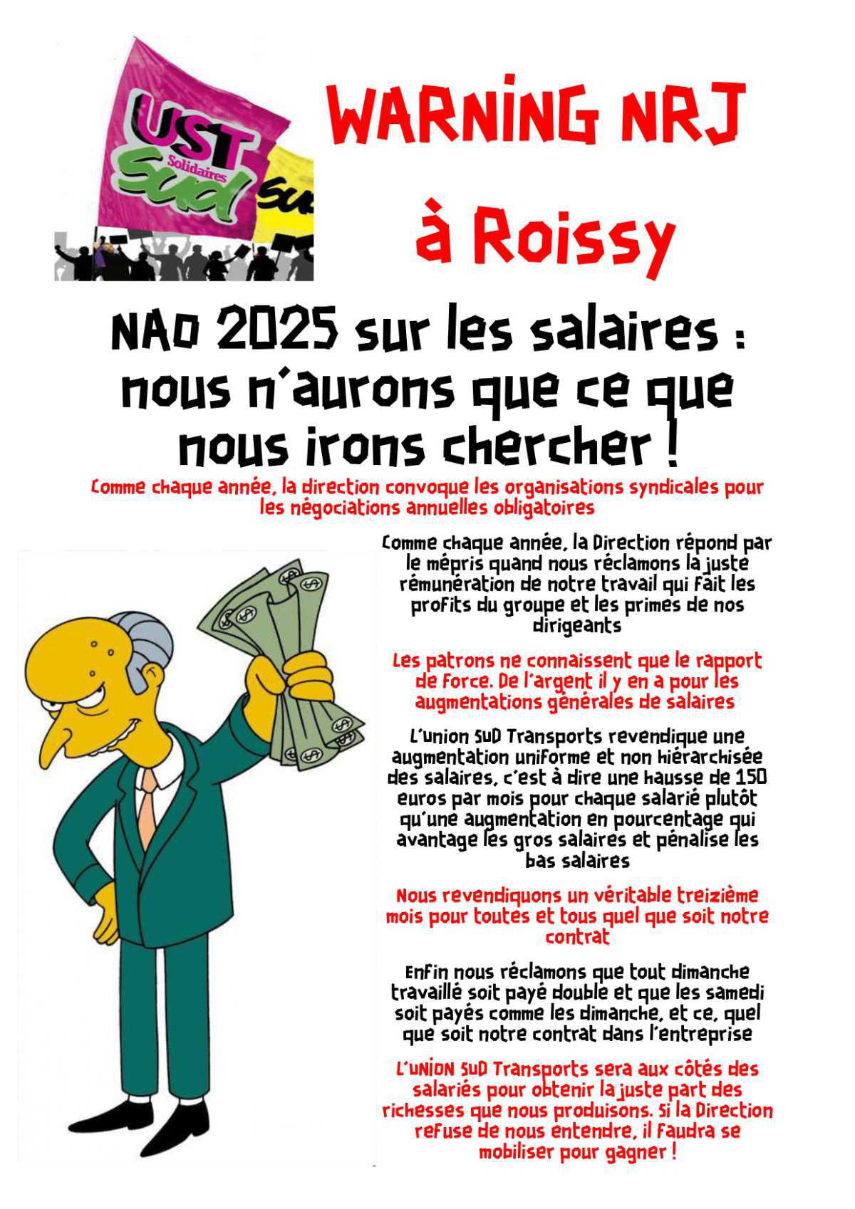 UST NRJ WARNING // NAO 2025, nous n'aurons que ce qui nous irons chercher !