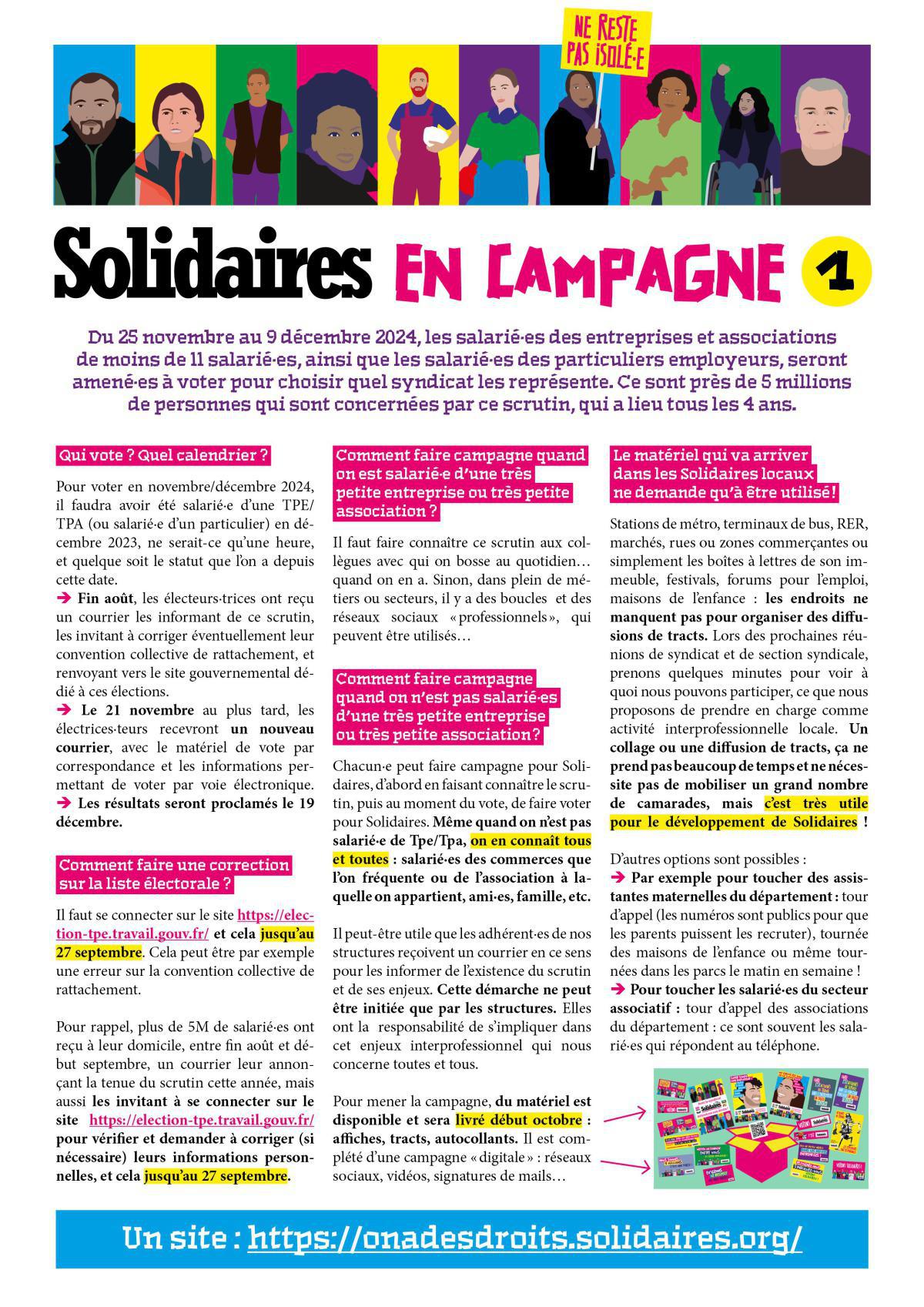 Elections TPE/TPA : Solidaires en campagne #1