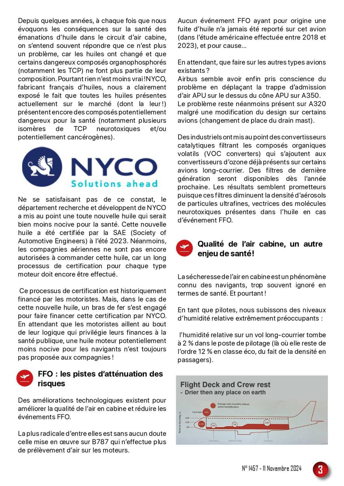 ALTER // Bulletin Syndical du Personnel Naviguant # 1457 du 11 novembre 2024