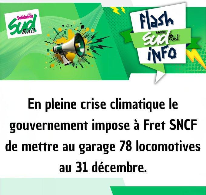 Visuels SUD-Rail pour la défense du service public de fret ferroviaire