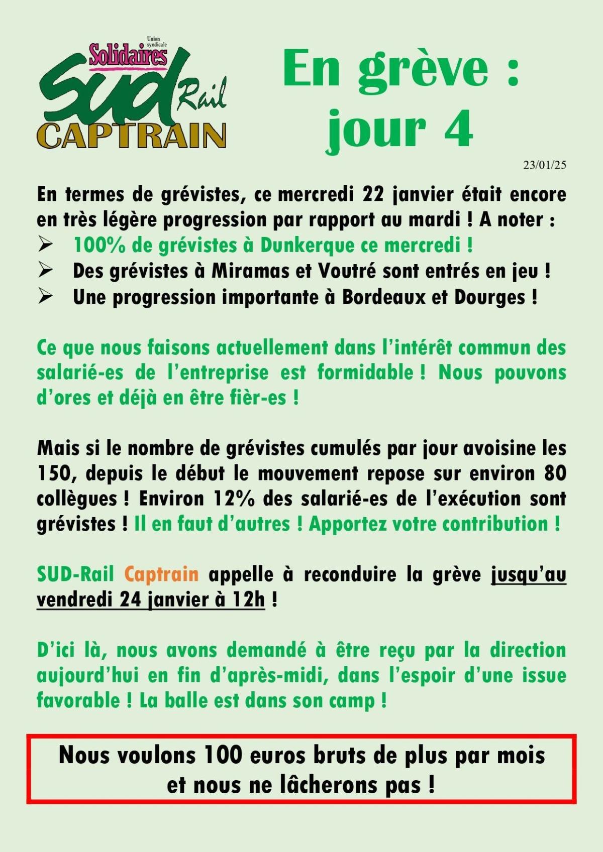 SUD-Rail CAPTRAIN // En grève : jours 4 et 5 !