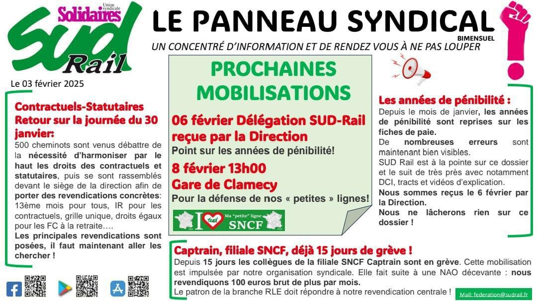 SUD-Rail // le panneau syndical du 3 février 2025