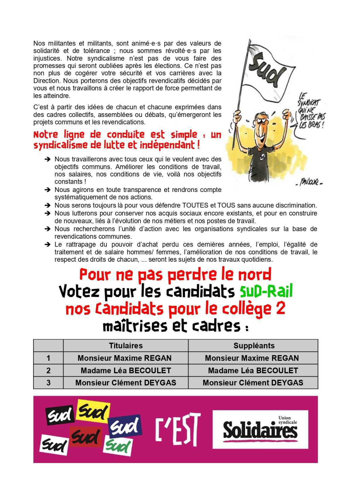 2nd tour à COMBIRAIL, je vote SUD-Rail !