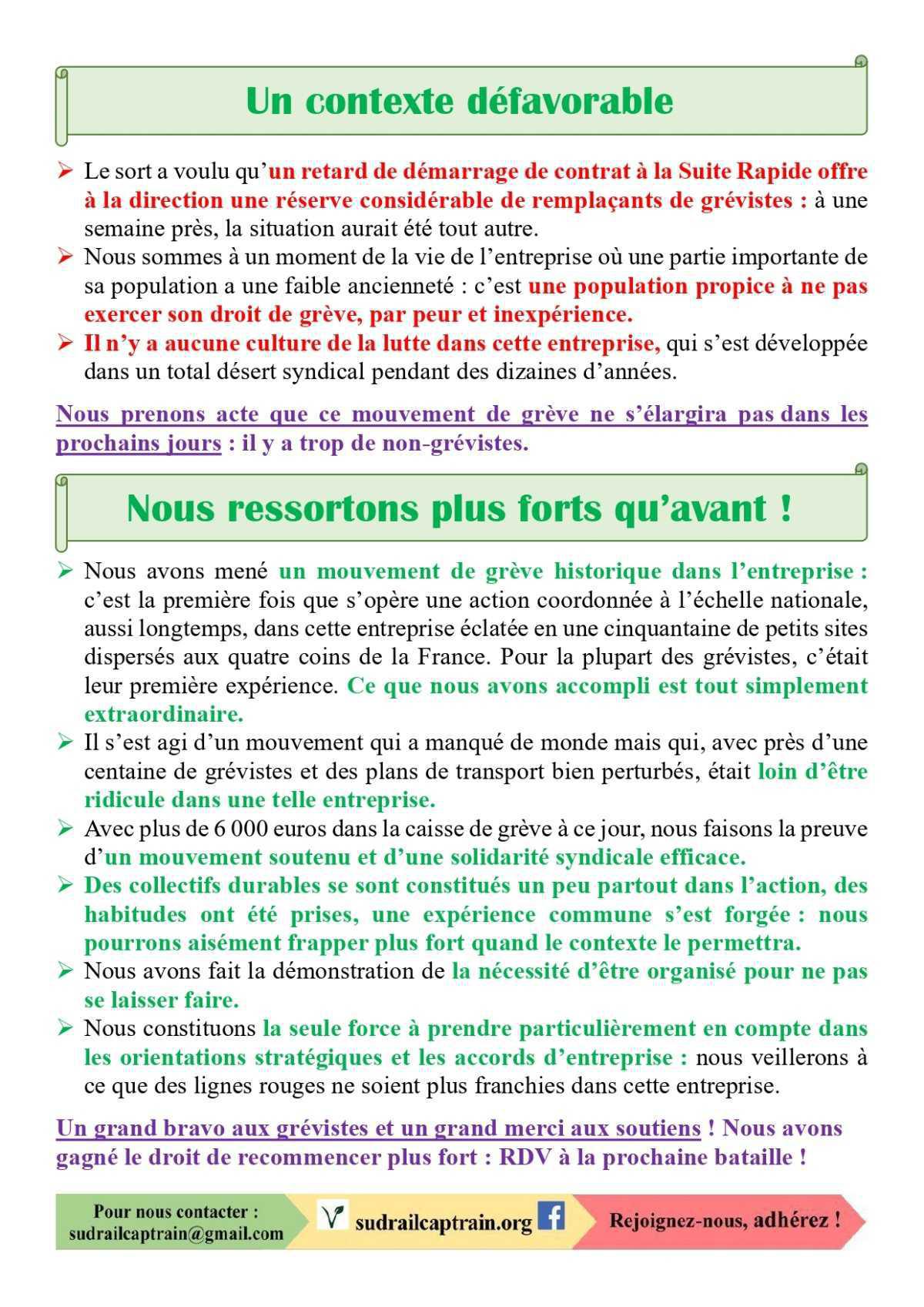 SUD-Rail CAPTRAIN // Pourquoi notre bataille a été salutaire