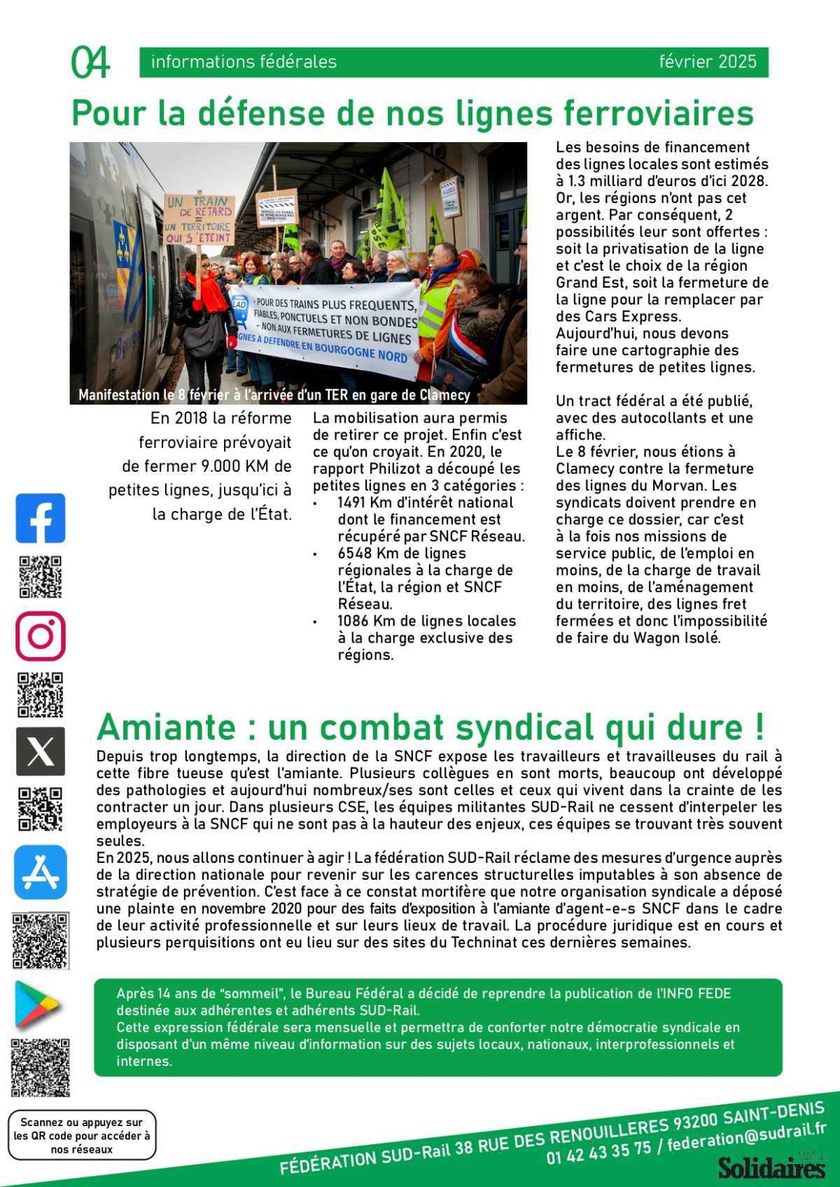 SUD-Rail // Infos-Fédérales # 205