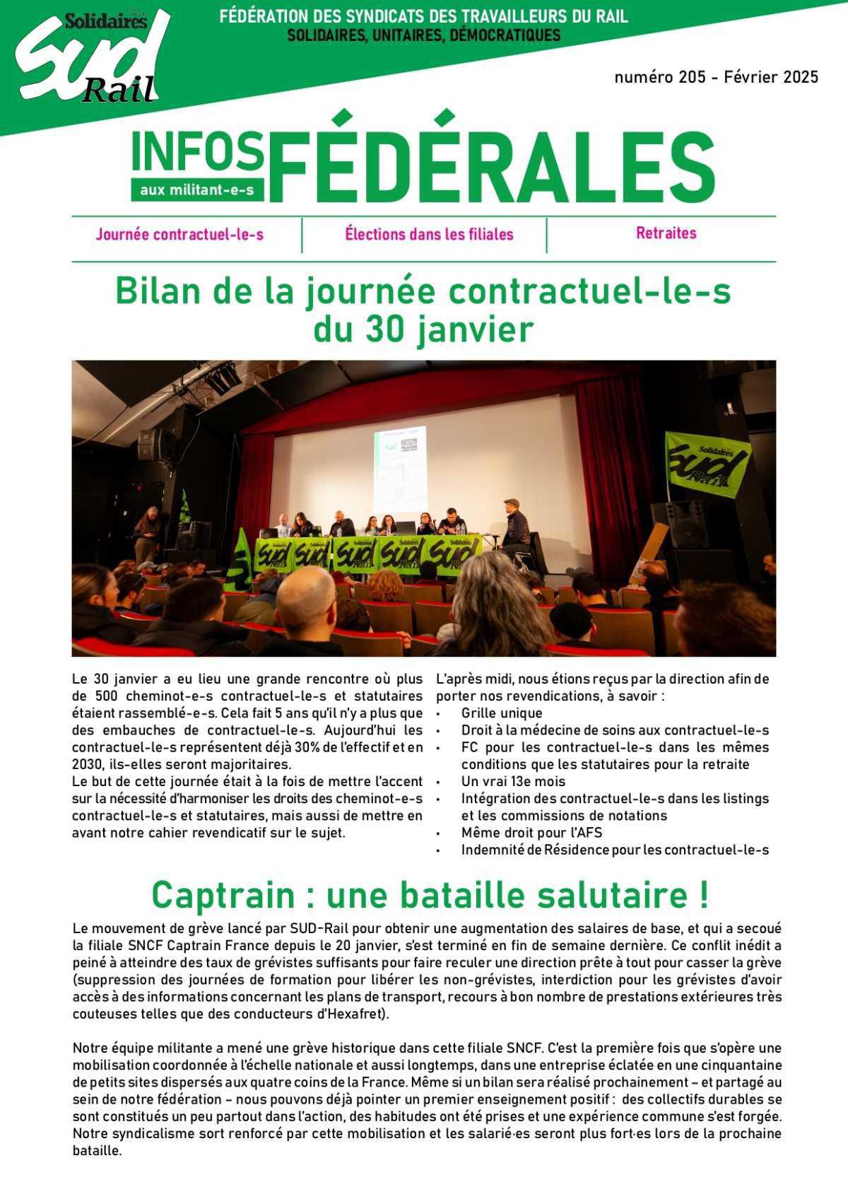 SUD-Rail // Infos-Fédérales # 205