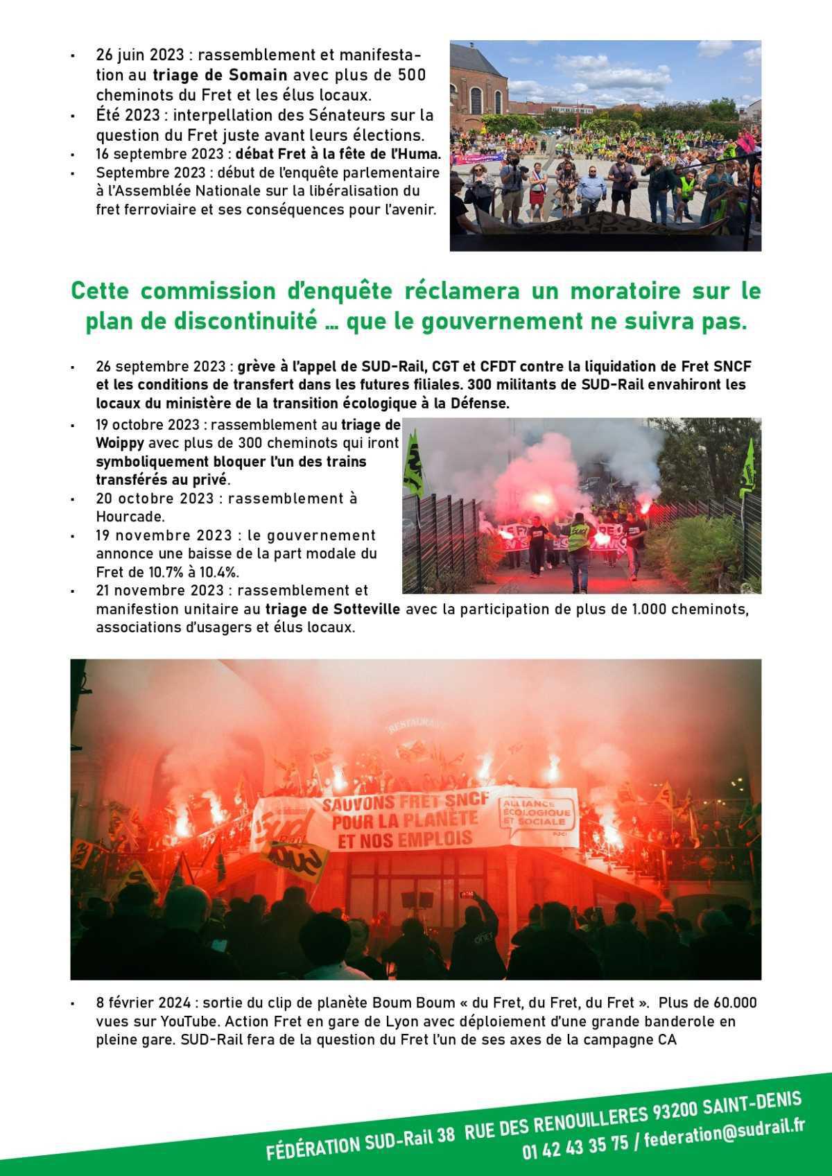 FRET SNCF , SUD-Rail à la pointe de la mobilisation
