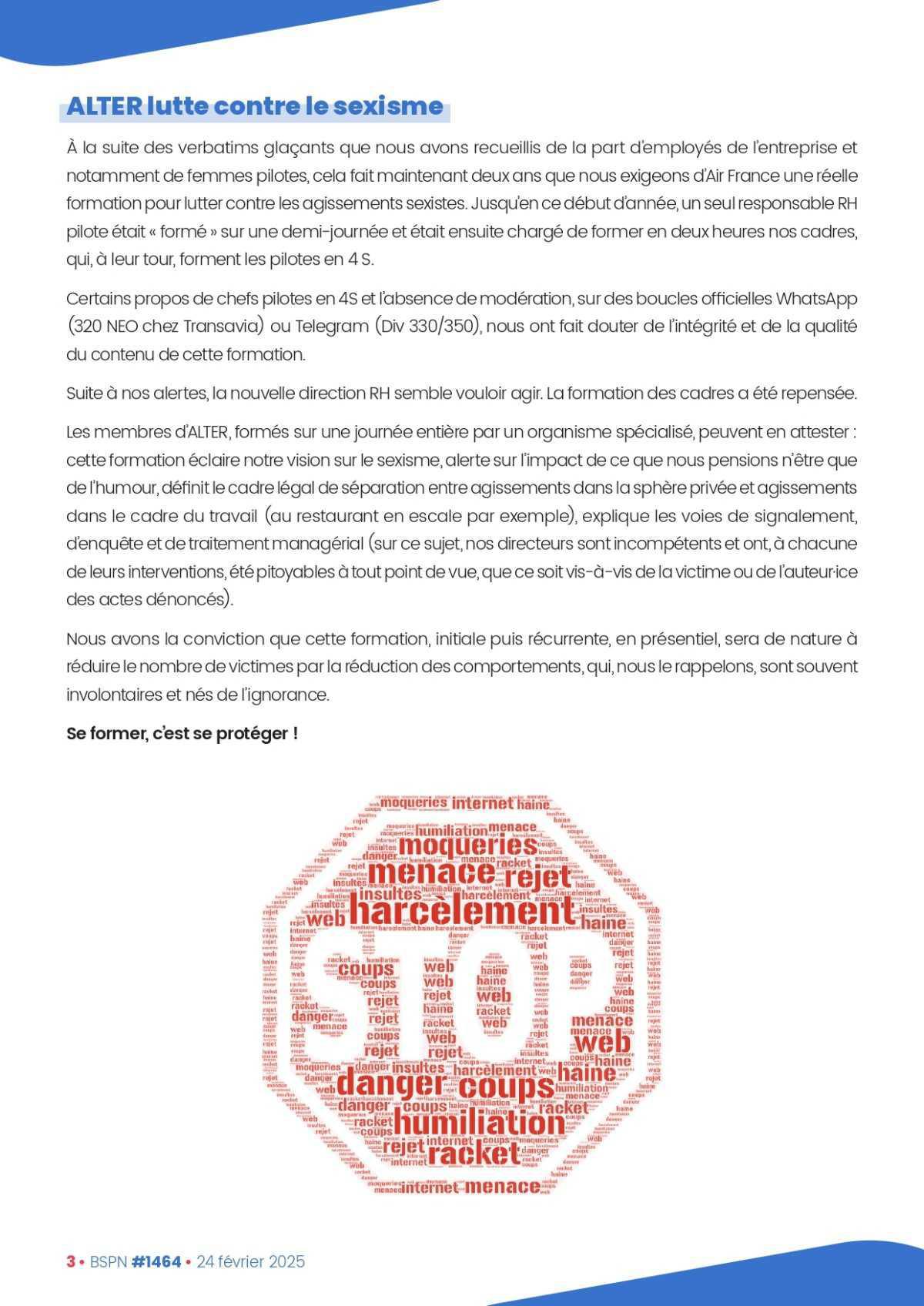 ALTER // Bulletin Syndical du Personnel Naviguant # 1464