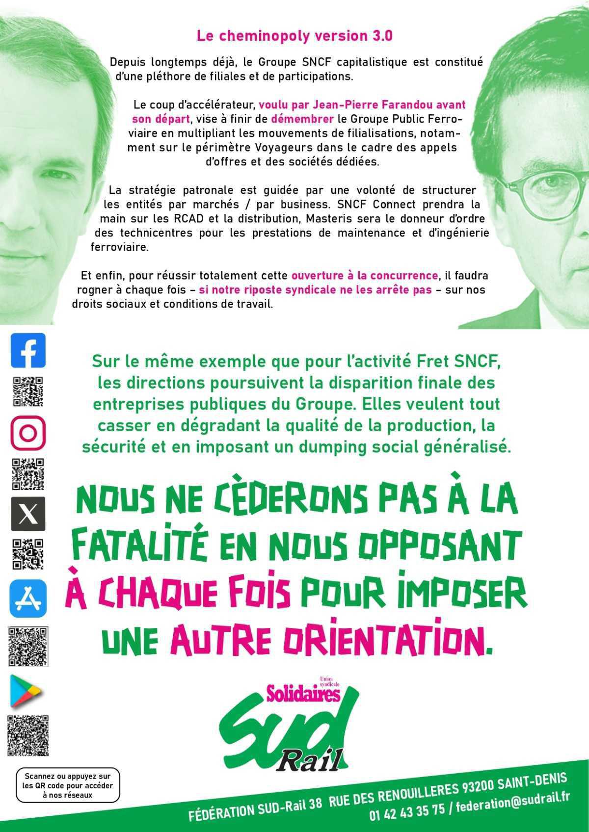 SUD-Rail // Destination 2030, nous n'avons pas la même !