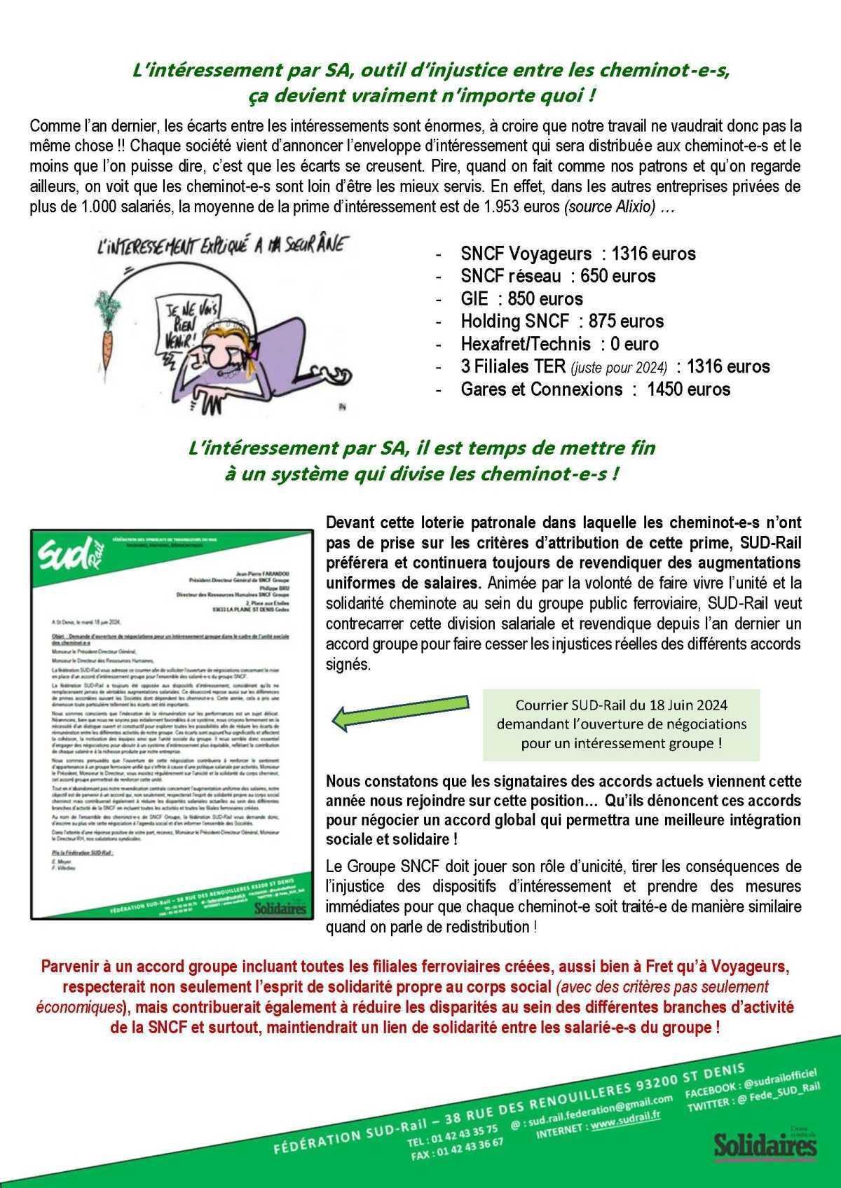 SUD-Rail // 1,55 milliard d'euros de bénéfices, 0 euro pour les cheminots !