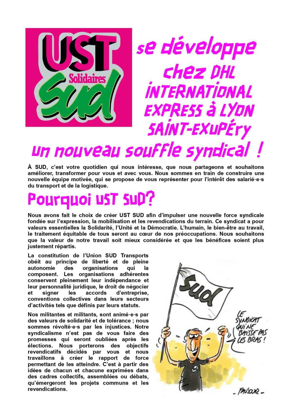 UST SUD se développe à DHL International Express ! 