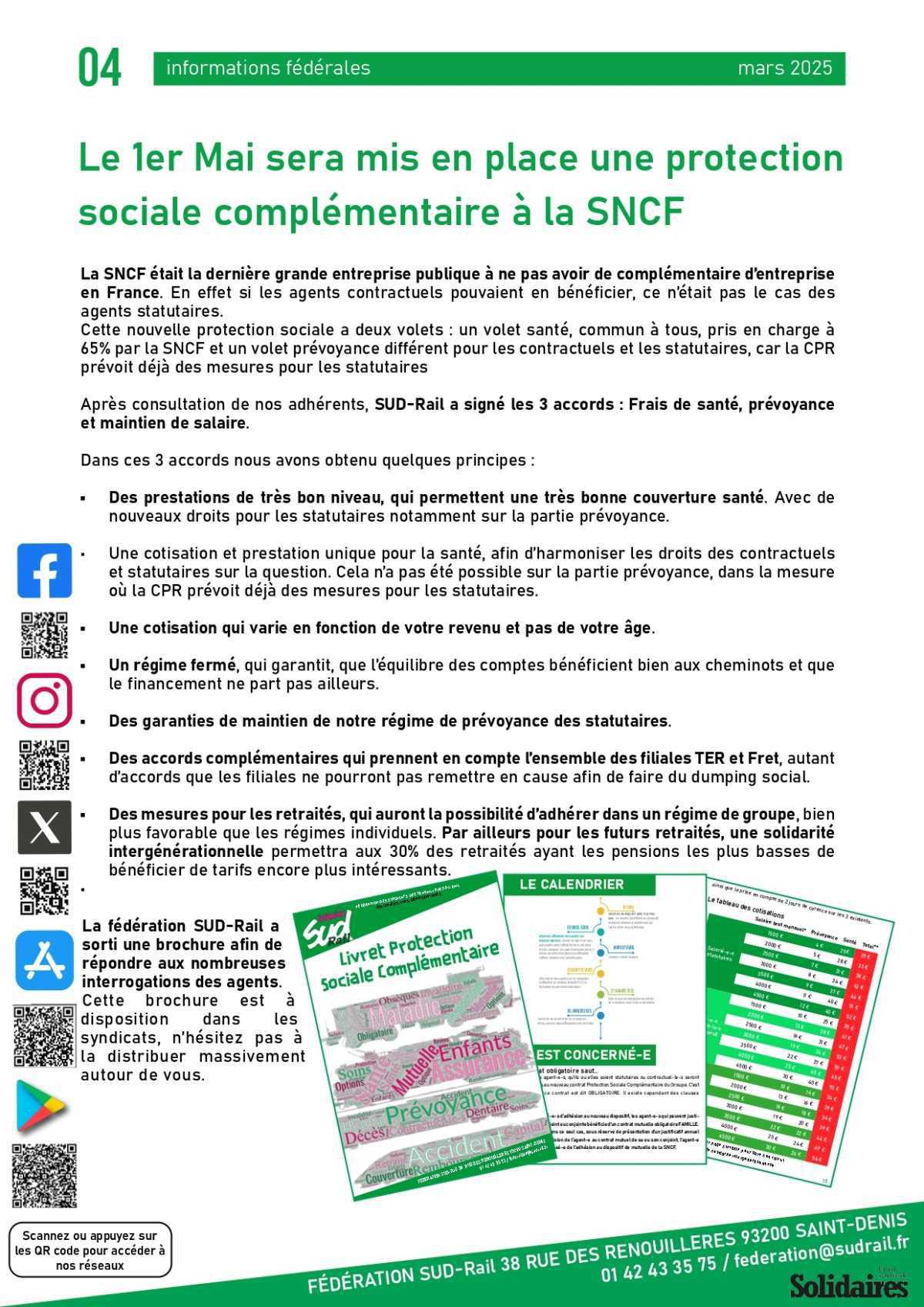 SUD-Rail // Infos fédérales # 213 du 14 mars 2025