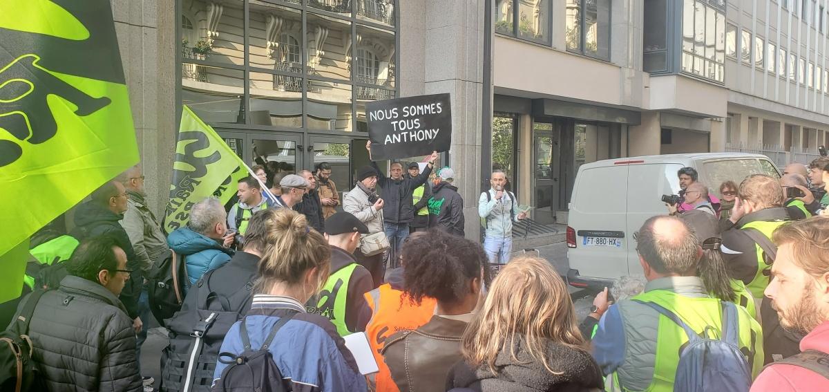 SUD-Rail // Vidéo du rassemblement de soutien à Anthony